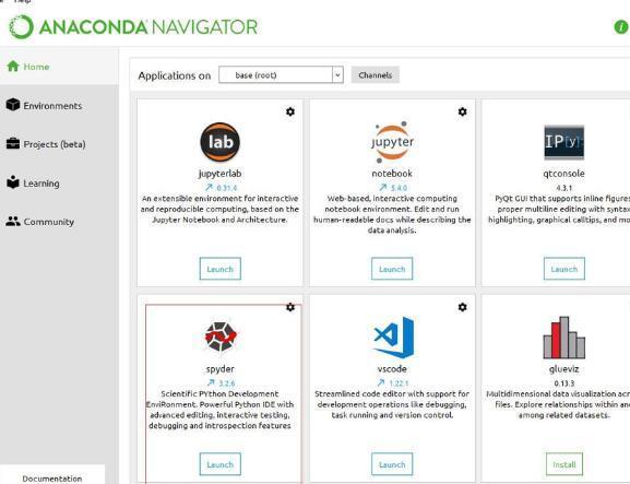 在anaconda中使用spyder的方法