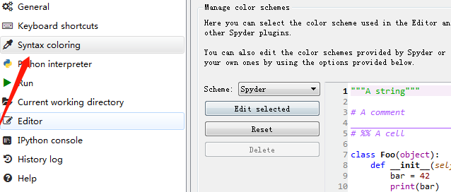 如何更改spyder注释颜色