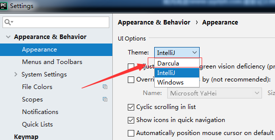 pycharm设置主题的方法