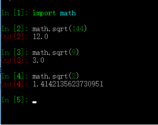 python中输入根号的方法