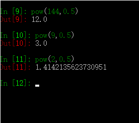 python中输入根号的方法