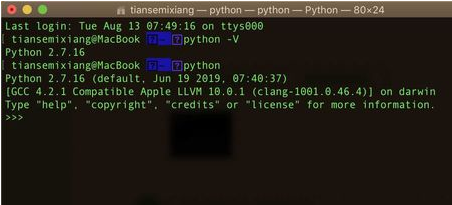 mac查看python版本的方法是什么