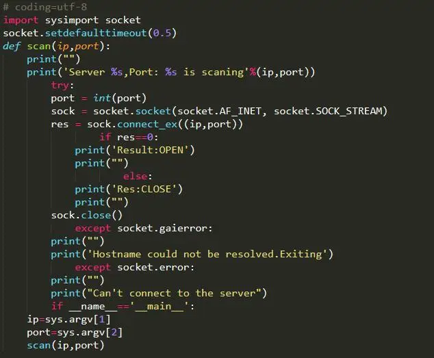 Python如何实现端口扫描