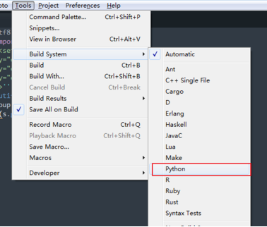 sublime运行python代码的方法