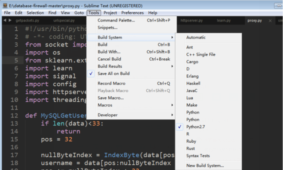 sublime怎么运行python