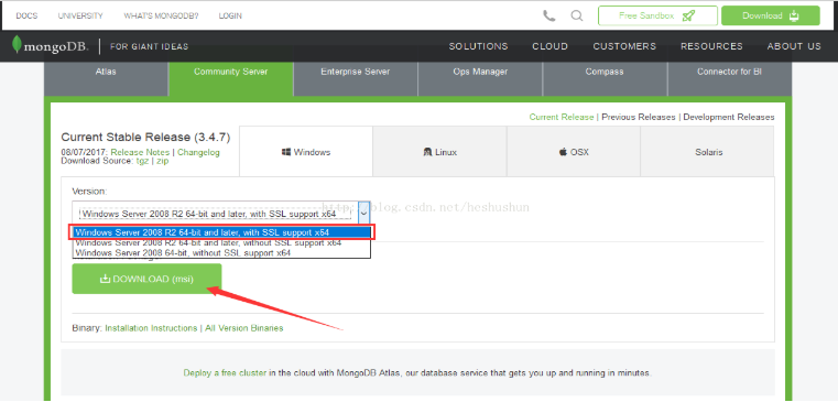 Windows下MongoDB的安裝與配置