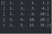 python輸出矩陣的方法