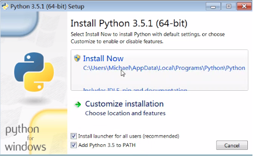 用python3.5打代碼的方法