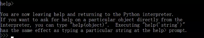 python退出help的方法是什么