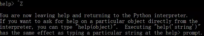 python退出help的方法是什么
