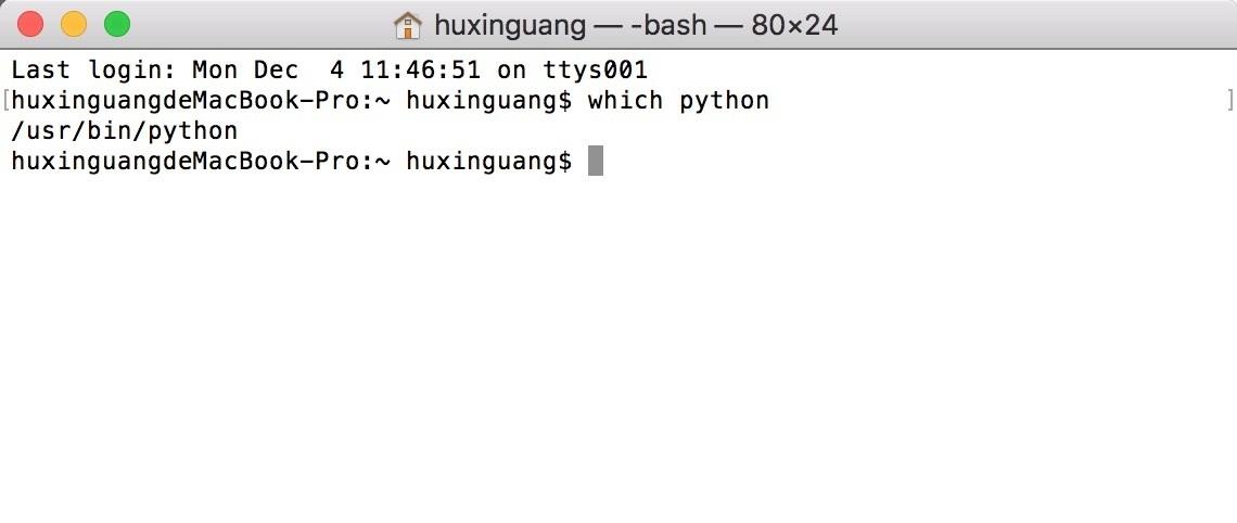 打开mac自带python的方法