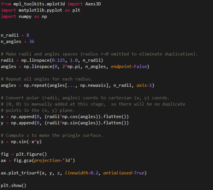 Python運(yùn)用matplotlib庫繪制3D圖形的發(fā)