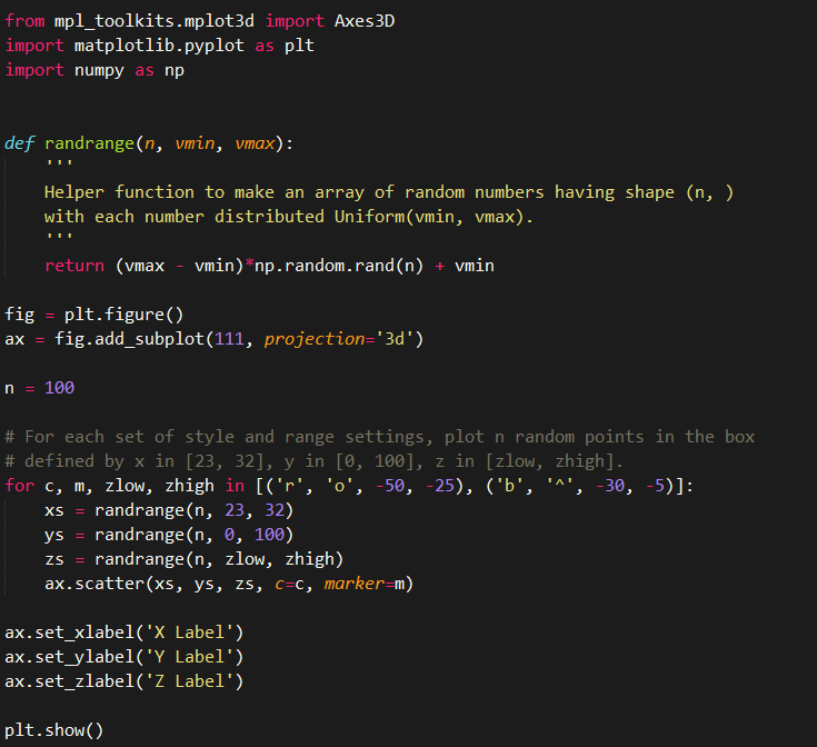 Python運(yùn)用matplotlib庫繪制3D圖形的發(fā)