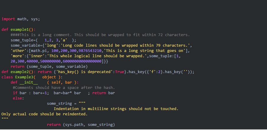 Python按PEP8风格自动排版代码的方法