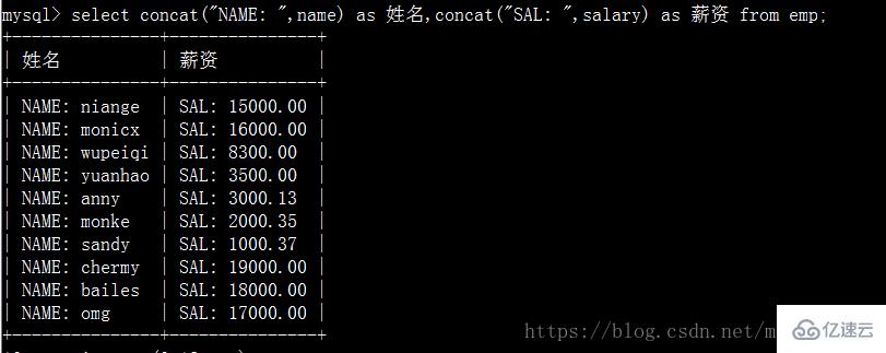 数据库的单表查询操作