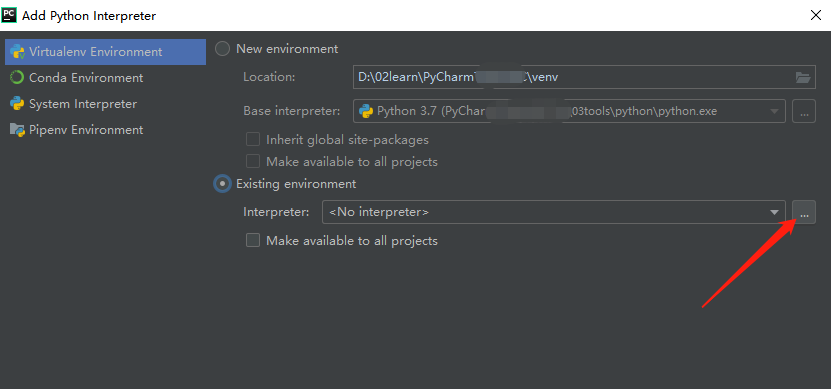 如何用Pycharm打开已有项目配置python环境