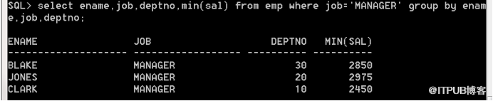 oracle的分组查询方法