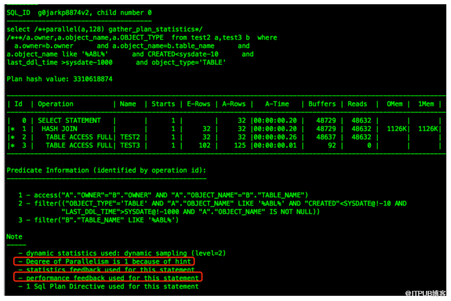 ORACLE 12C 优化器的一些新特性总结（二）