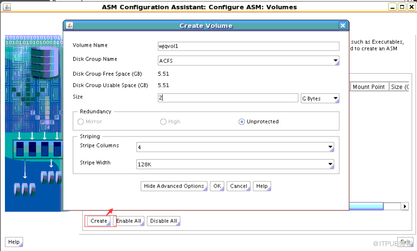 oracle12c RAC如何创建ADVM和ACFS