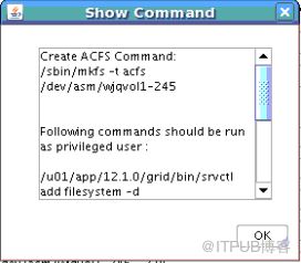 oracle12c RAC如何创建ADVM和ACFS