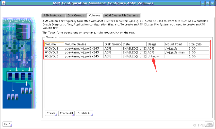 oracle12c RAC如何创建ADVM和ACFS