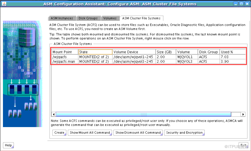 oracle12c RAC如何创建ADVM和ACFS