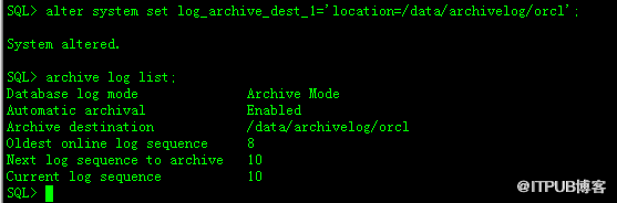 oracle11g设置归档模式和非归档模式