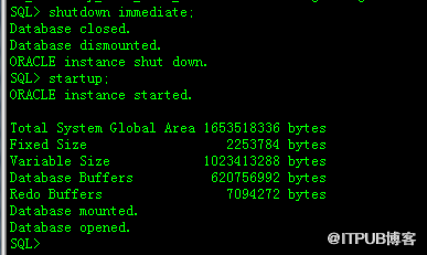 oracle11g设置归档模式和非归档模式