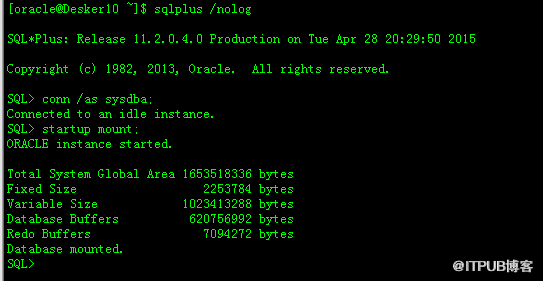 oracle11g设置归档模式和非归档模式