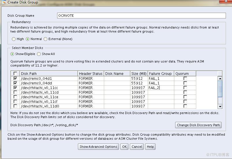 ORACLE11GR2 RAC文件系统变更成ASM EXTEND RAC及高可用测试