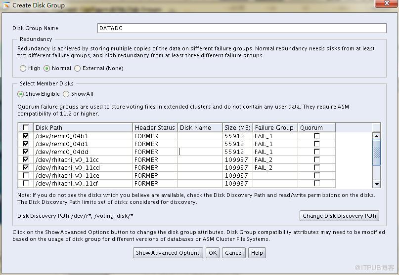 ORACLE11GR2 RAC文件系统变更成ASM EXTEND RAC及高可用测试