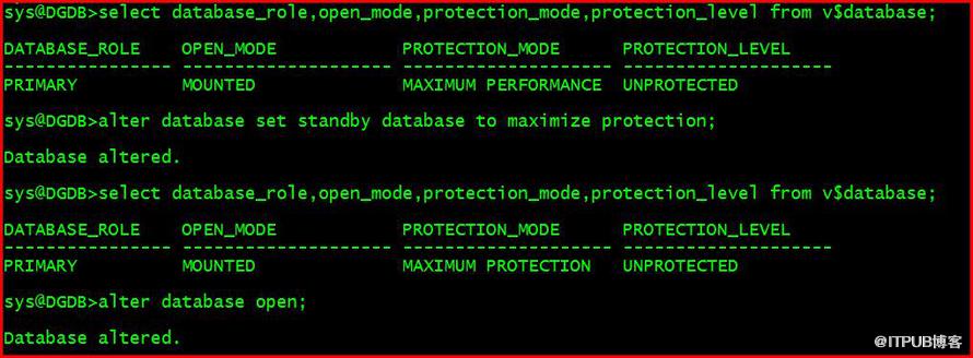 【DataGuard】Oracle DataGuard 数据保护模式切换