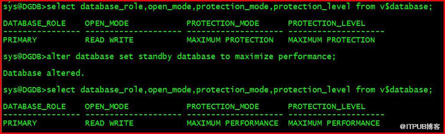 【DataGuard】Oracle DataGuard 数据保护模式切换