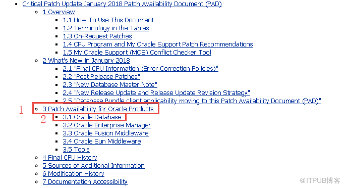 Oracle CPU补丁包查找下载的方法