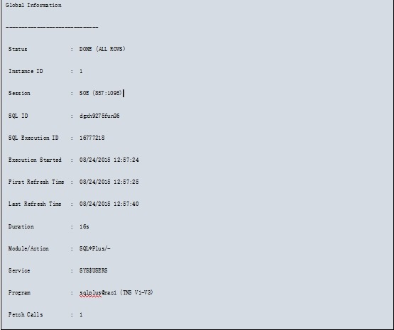 【SQL】Oracle SQL monitor