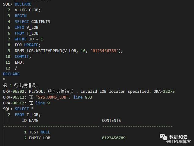 【恩墨學(xué)院】空與非空 EMPTY_LOB和NULL的區(qū)別