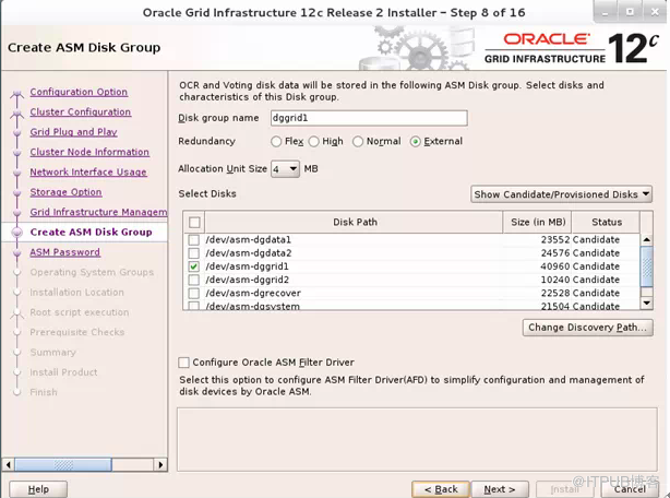 [RAC] 虚拟机linux7.0 + oracle12cr2 RAC + asm 安装