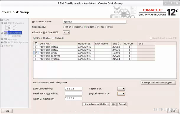 [RAC] 虚拟机linux7.0 + oracle12cr2 RAC + asm 安装