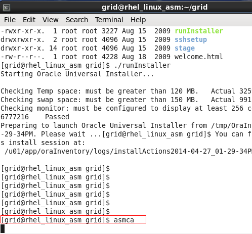 【ASM】Oracle ASM + 11gR2 + RHEL6.5 安装