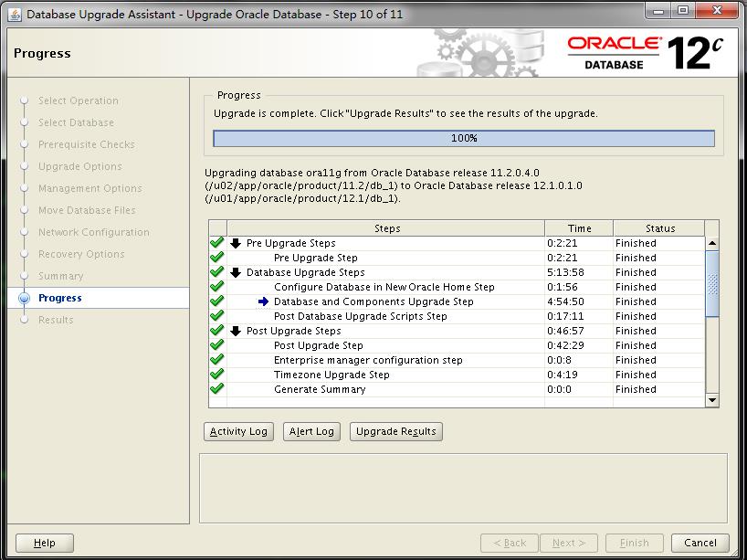 【Oracle12C】11GR2升级到12CR1并插入CDB