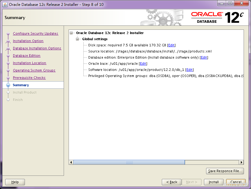 Oracle 12C R2單節(jié)點(diǎn)GRID+DATABASE如何安裝