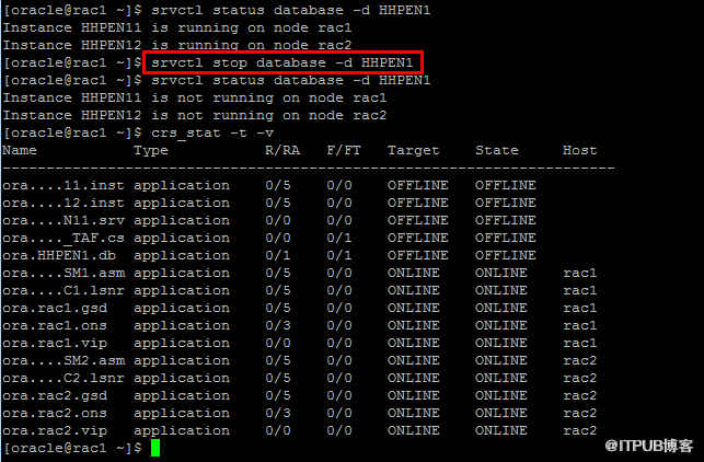 ORACLE RAC 的启动和关闭顺序