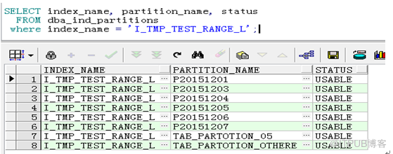 oracle分区表的常规操作导致对索引的影响