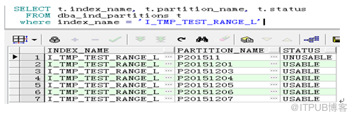 oracle分区表的常规操作导致对索引的影响