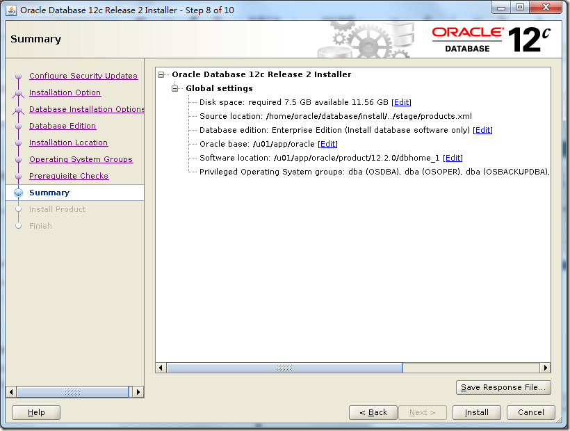 Oracle 11.2.0.4升级到12.2.0.1