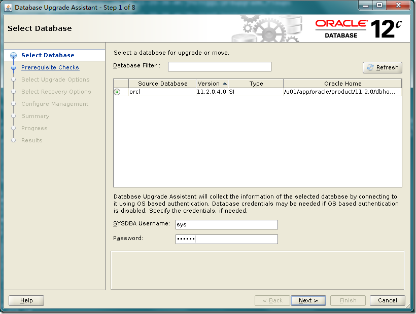 Oracle 11.2.0.4升级到12.2.0.1