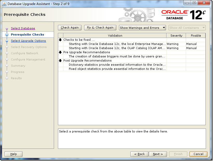 Oracle 11.2.0.4升级到12.2.0.1