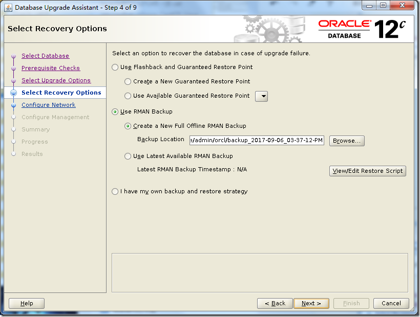 Oracle 11.2.0.4升级到12.2.0.1