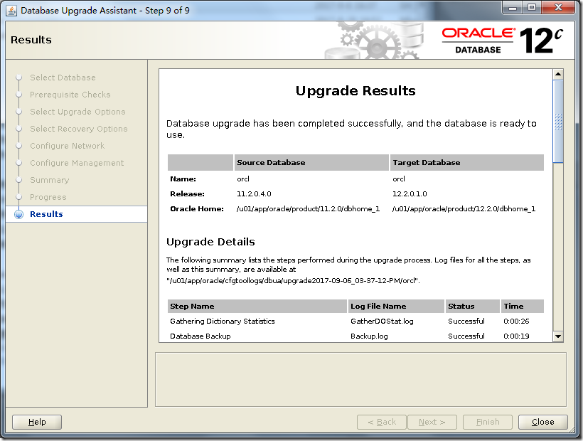 Oracle 11.2.0.4升级到12.2.0.1