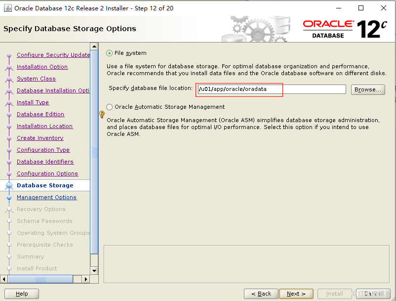 Centos  7.4 安装Oracle 12c